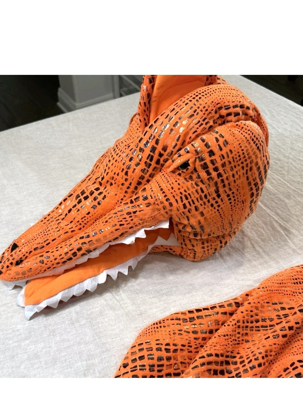 Pottery Barn Kids Orange Pterodactyl Costume Jumpsuit & Head Included Boys 4-6